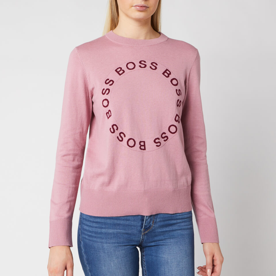 BOSS Hugo Boss Women's Ihannon Jumper Pink Womens Clothing