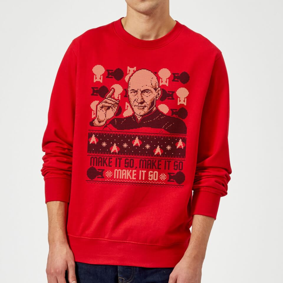 Star Trek The Next Generation Make It So Christmas Sweatshirt
