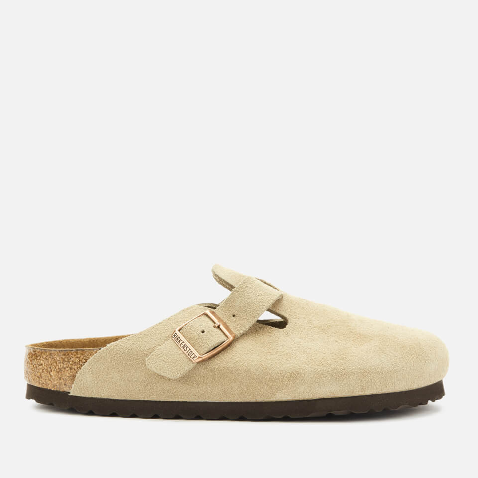 Birkenstock Women's Boston Sfb Suede Mules - Taupe | FREE UK Delivery ...