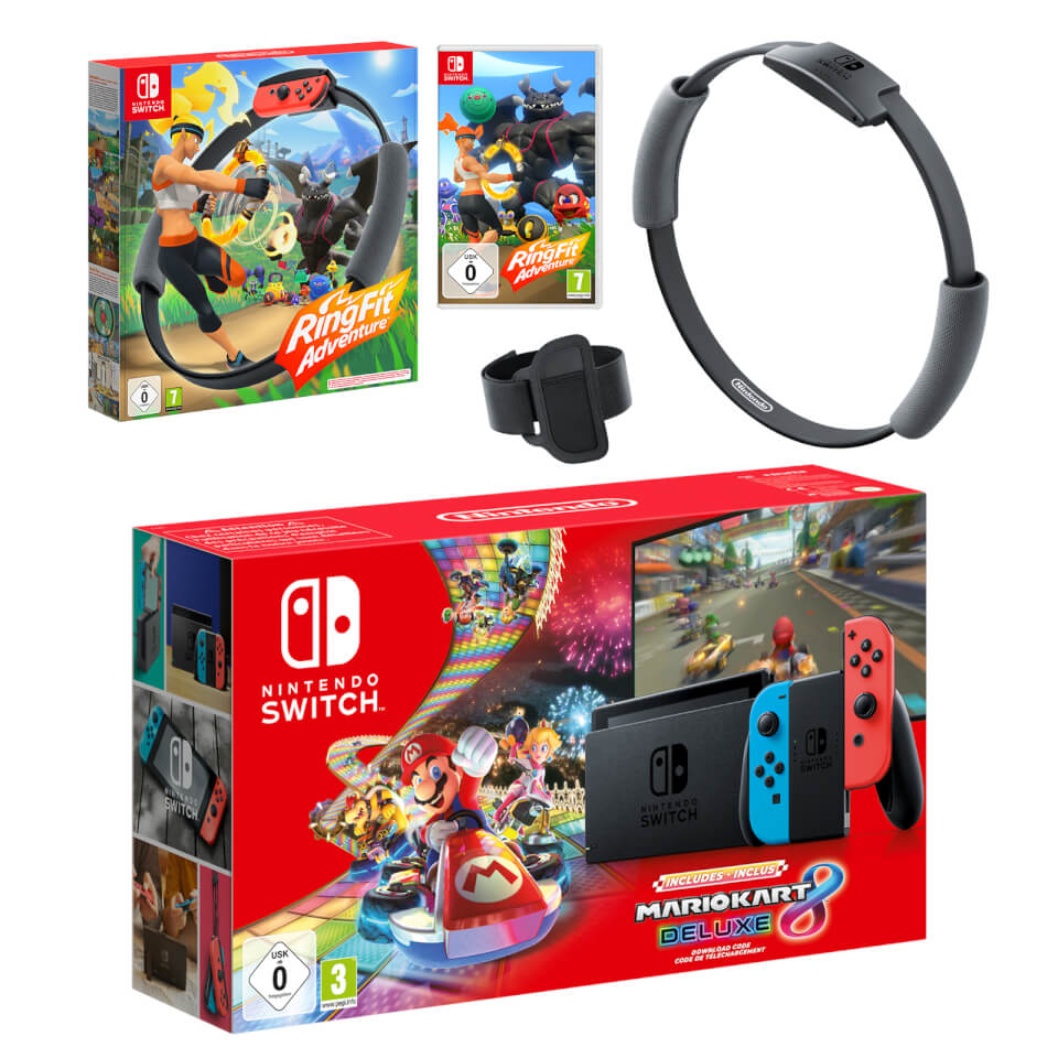 Nintendo Switch (Neon Blue/Neon Red) Ring Fit Adventure Pack Nintendo Official UK Store