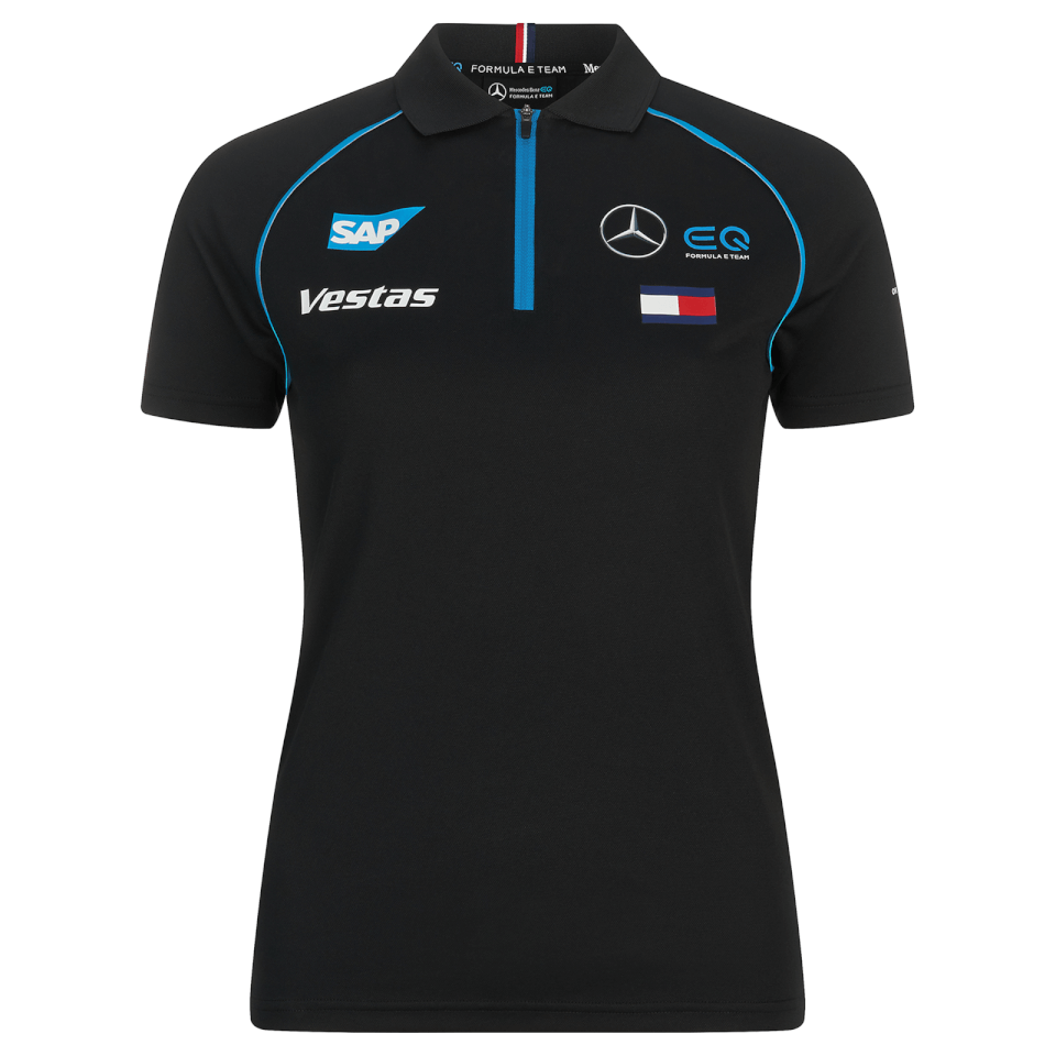  2020 Women s Black Team Polo Shirt Mercedes-Benz Formula E UK