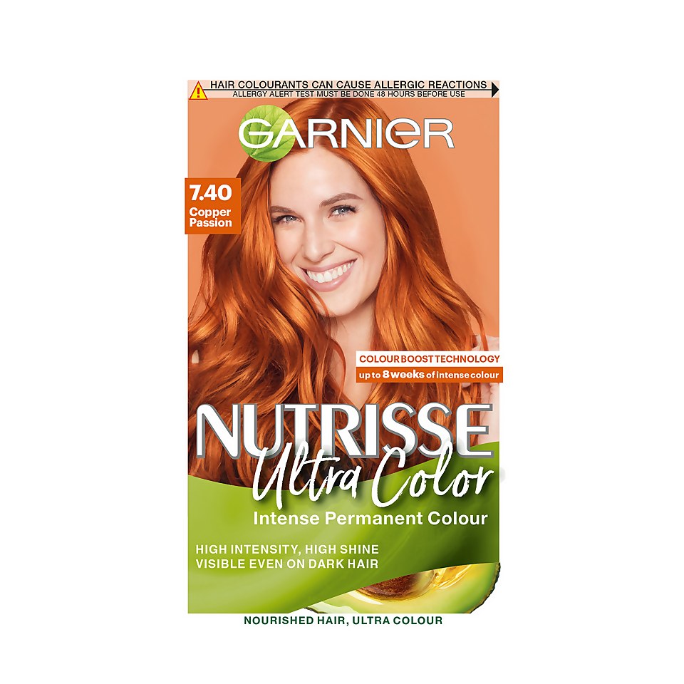 Garnier Nutrisse Ultra Colour Permanent Hair Dye 7.40 Copper Passion