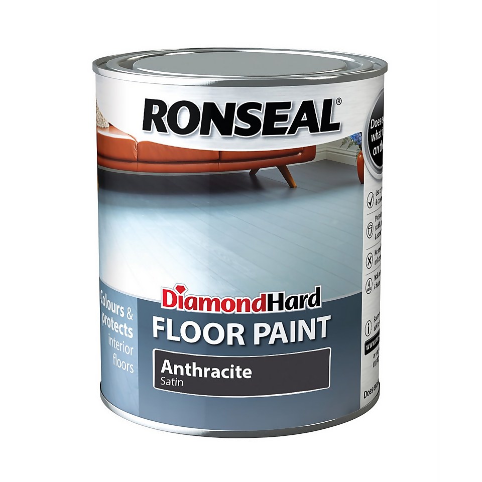 Ronseal Diamond Hard Floor Paint Anthracite 750ml Homebase