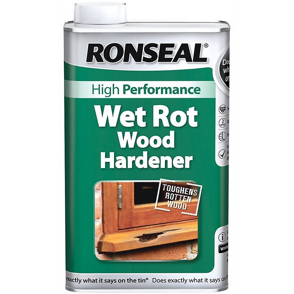 Ronseal Wet Rot Wood Hardener Clear 500ml Homebase