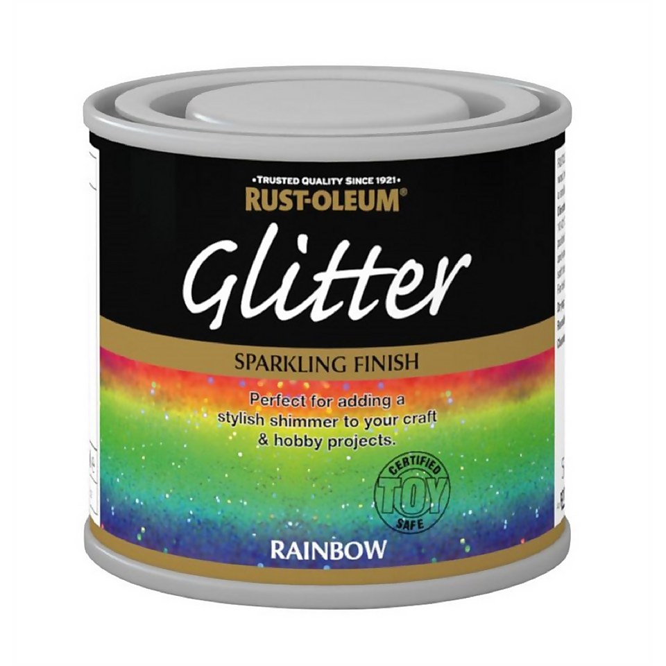 RustOleum Glitter Rainbow Paint 125ml Homebase