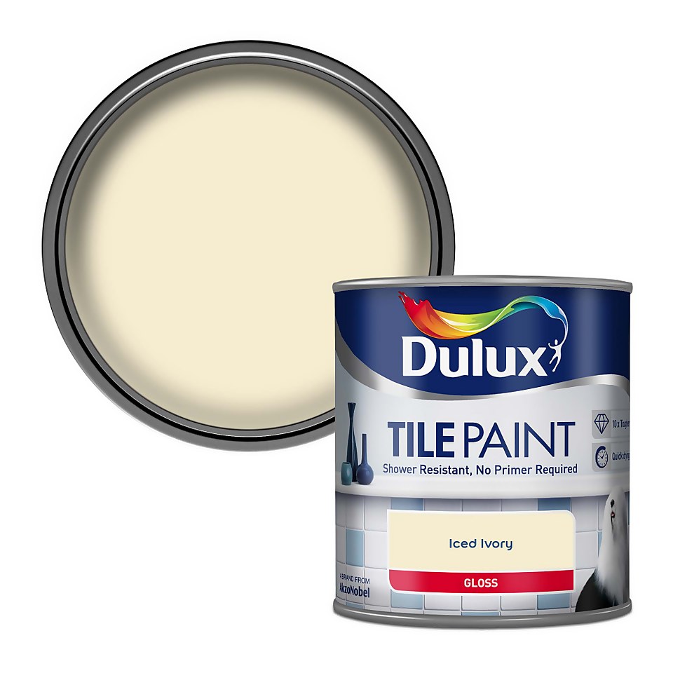 Dulux Iced Ivory Tile Paint 600ml Homebase