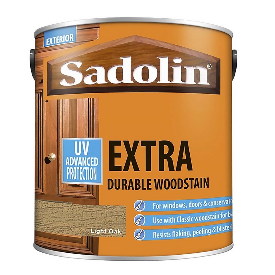 Sadolin Extra Light Oak Woodstain 2.5L Homebase