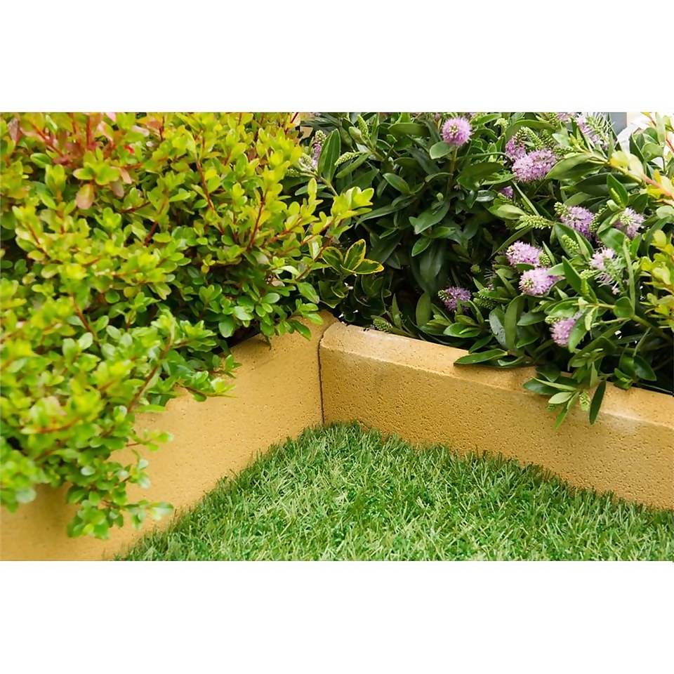 Stylish Stone Round Top Edging 600mm Gold (Full Pack) Homebase