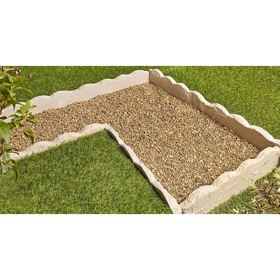 Stylish Stone Natural Random Scalloped Edging Eastern Sand (Full Pack