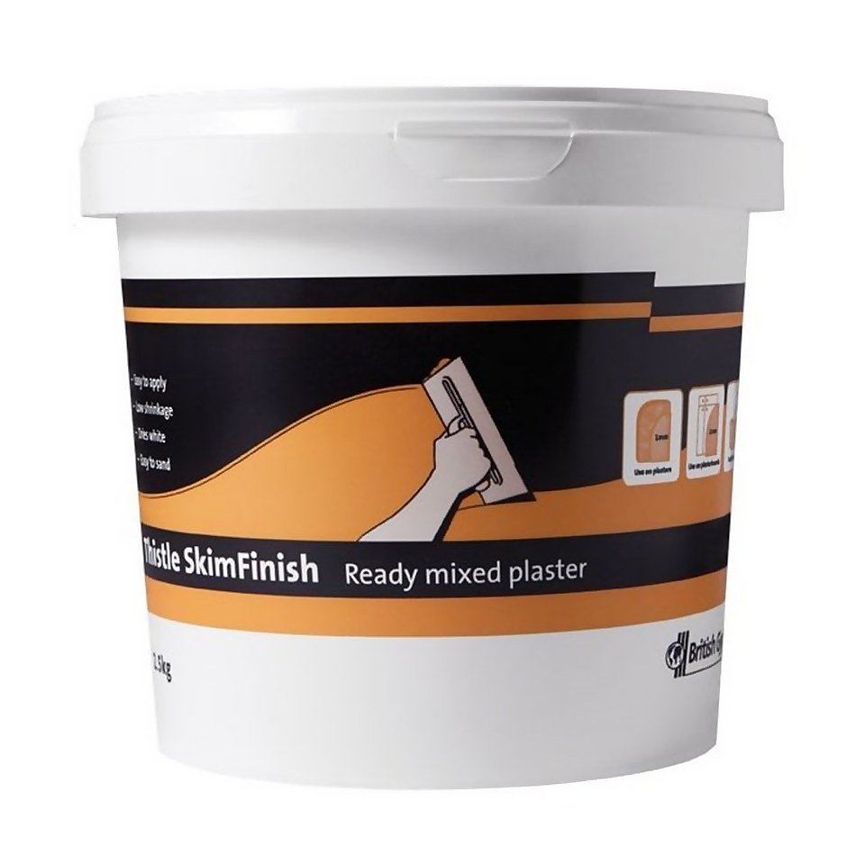 Thistle SkimFinish Ready Mixed Plaster 2.5kg Homebase