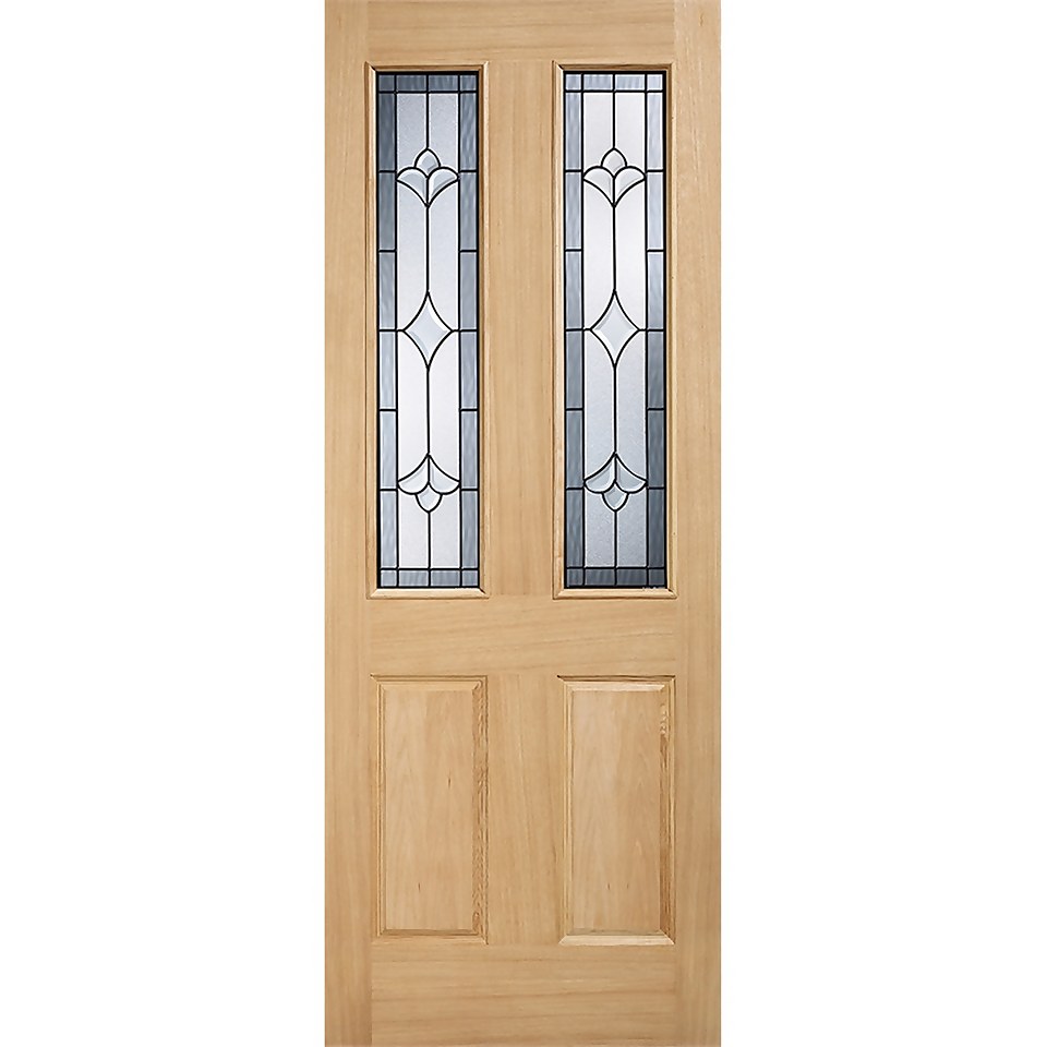 Salisbury External Glazed Unfinished Oak 2 Lite Part L