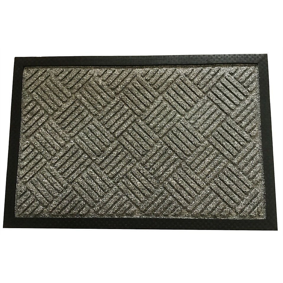 Small Grey Barrier Doormat 40 x 60cm Homebase
