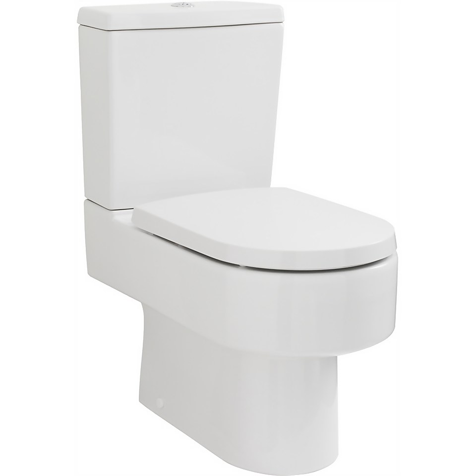 Balterley D Shape WC Pan, Cistern and Soft Close Toilet Seat Homebase