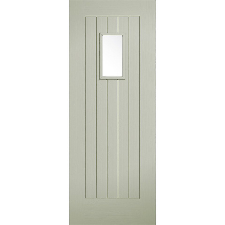 Suffolk Sage Composite Exterior Door Glazed 1981 x 762 x 44 Homebase