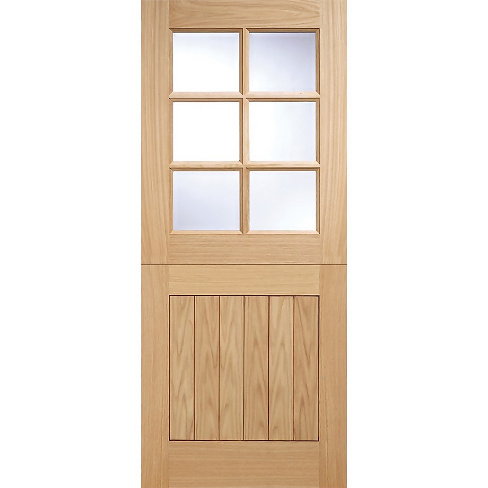 Cottage Stable 6 Lite Glazed Exterior Door Oak