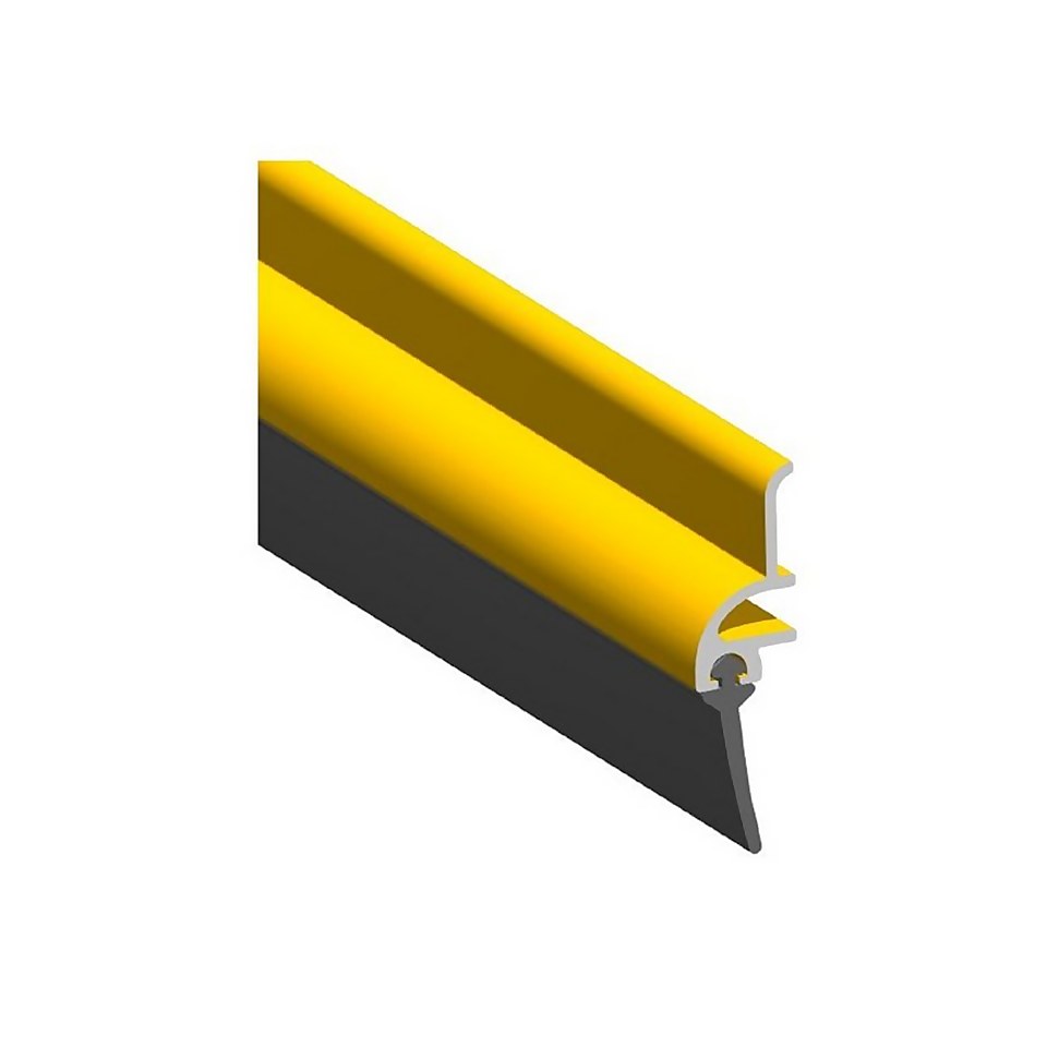 Stormguard Rubber Door Bottom Strip Draught Excluder Gold Effect