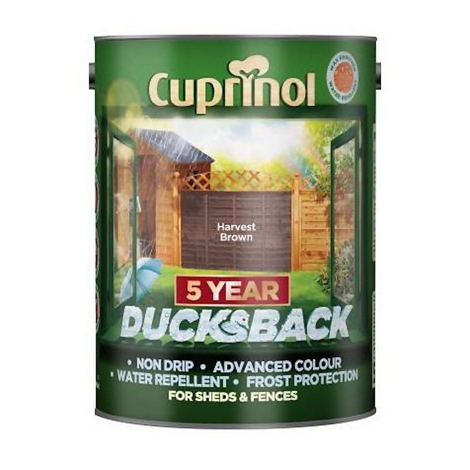 Cuprinol 5 Year Ducksback Harvest Brown 5L Homebase