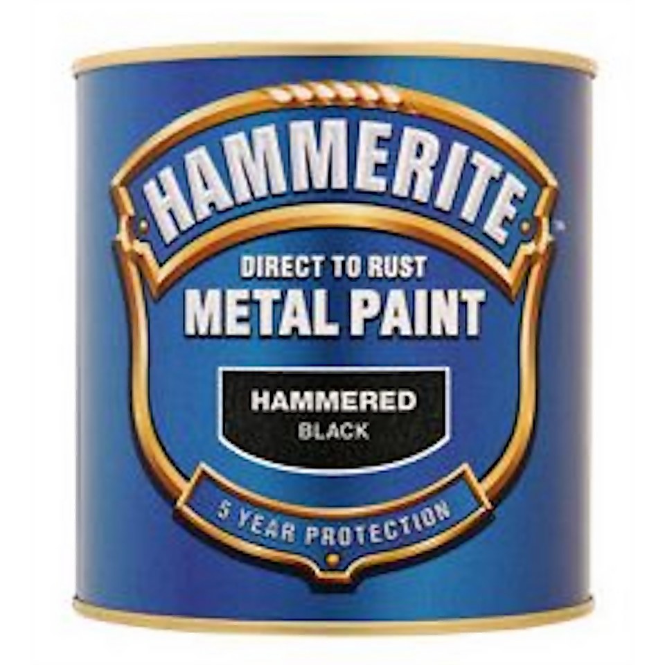 Hammerite Black Hammered Exterior Metal Paint 250ml Homebase