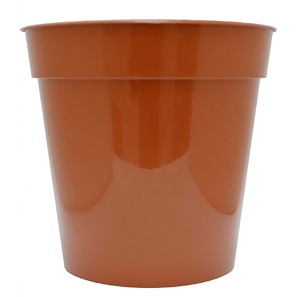 Flower Pot in Orange 25cm Homebase