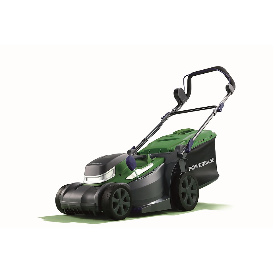 Powerbase 40V Cordless Lawnmower 34cm Homebase