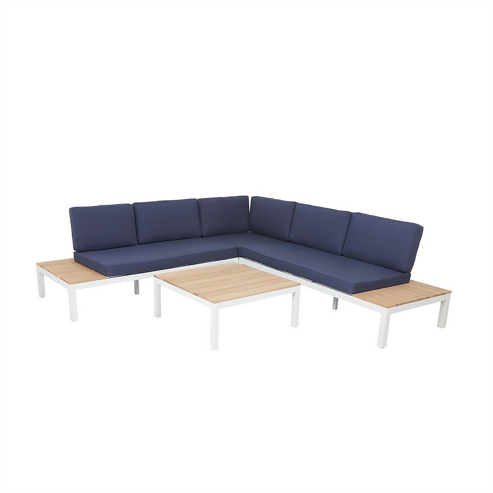 Spirit Garden Corner Sofa Set Navy Homebase