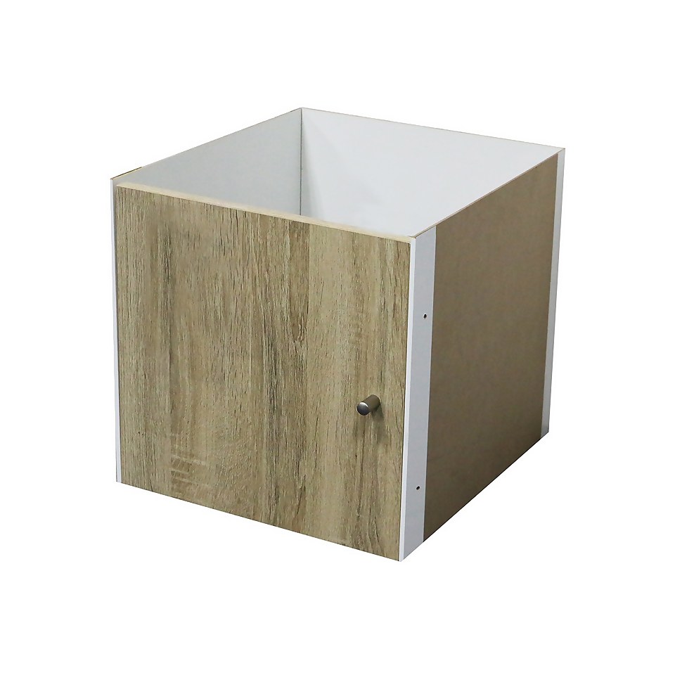 Storage Cube Door Insert Oak Homebase