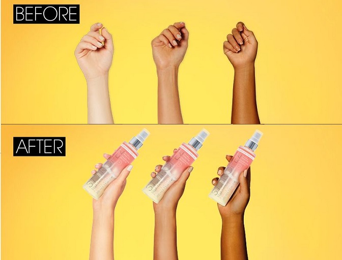 St.Tropez Self Tan Purity Vitamins before and after