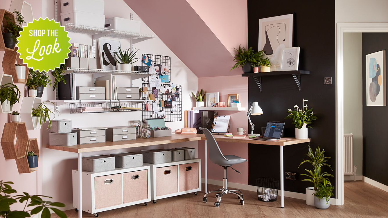 Shop the look. 10% off. Under Stairs Office - desktop.