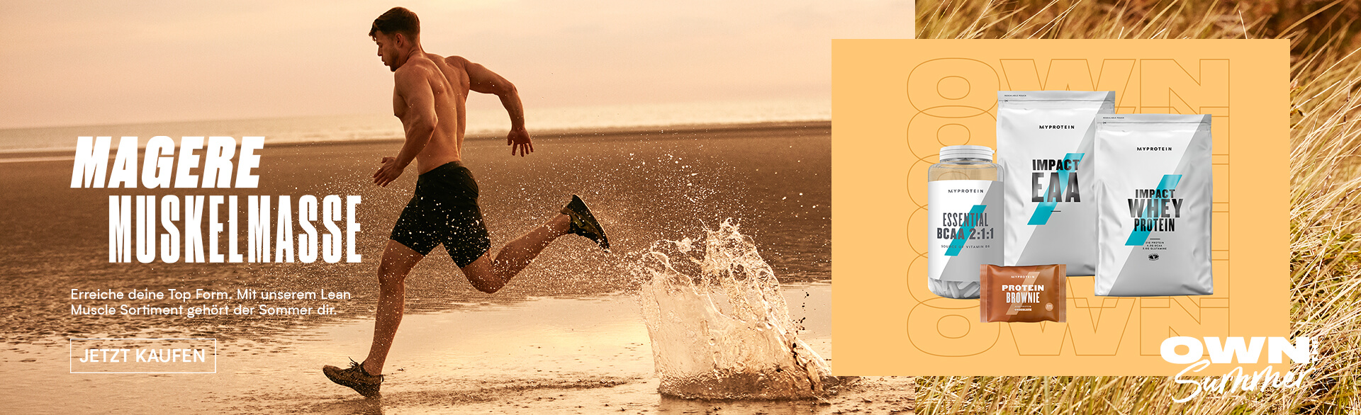 Myprotein Summer goals - lean muscle banner
