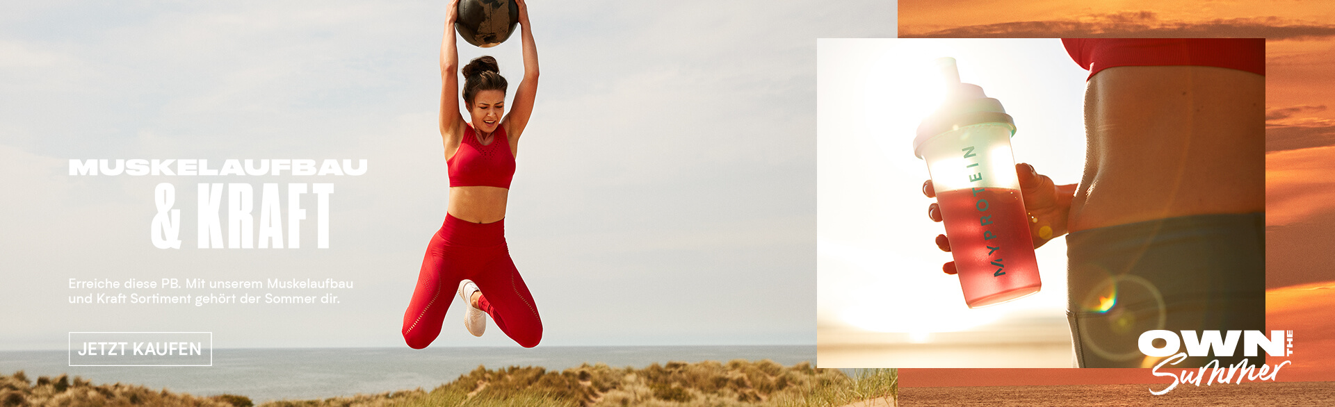 Myprotein Summer goals- muscle & strength banner