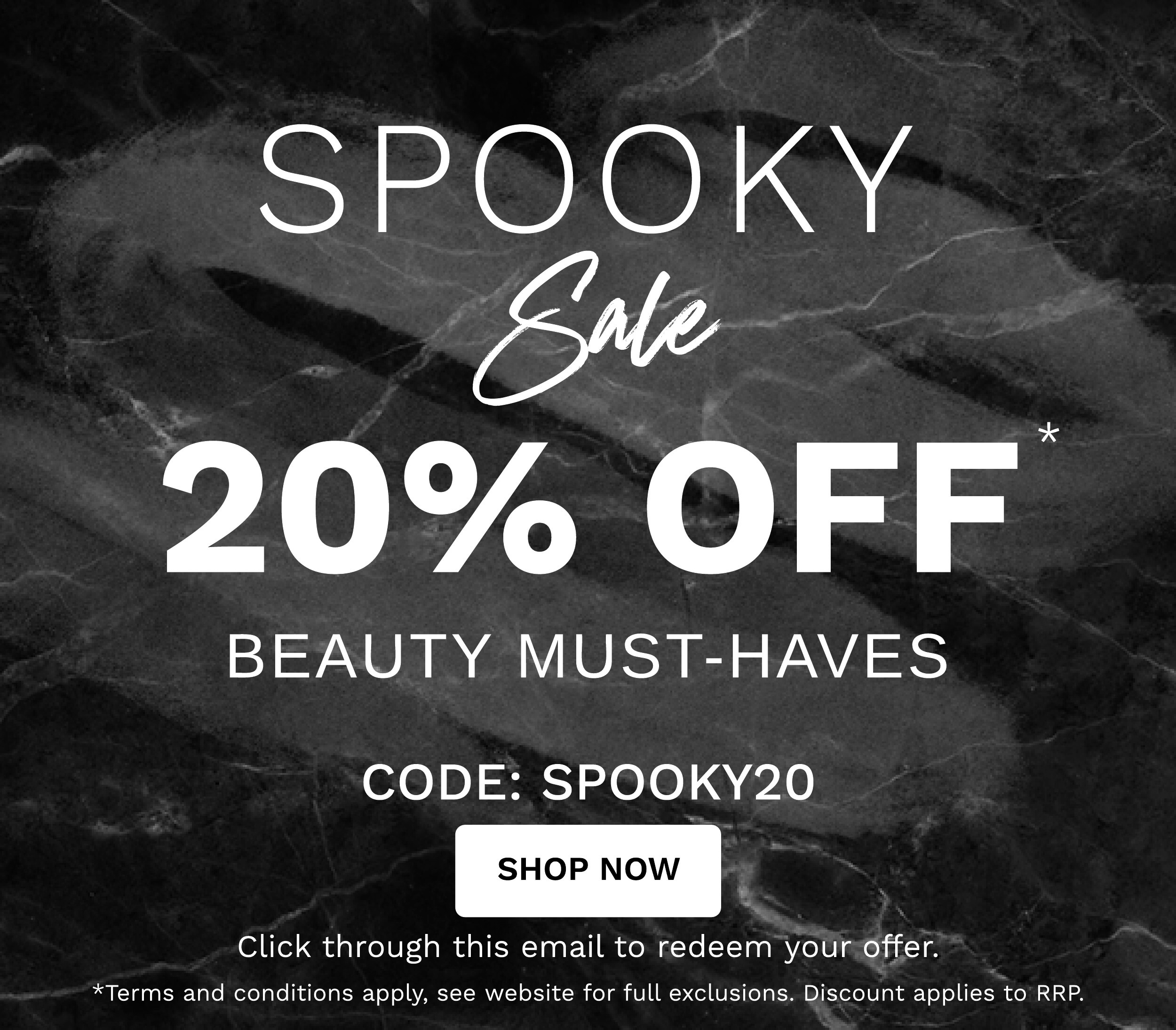 Spooky Sale Get 20 Percent Off