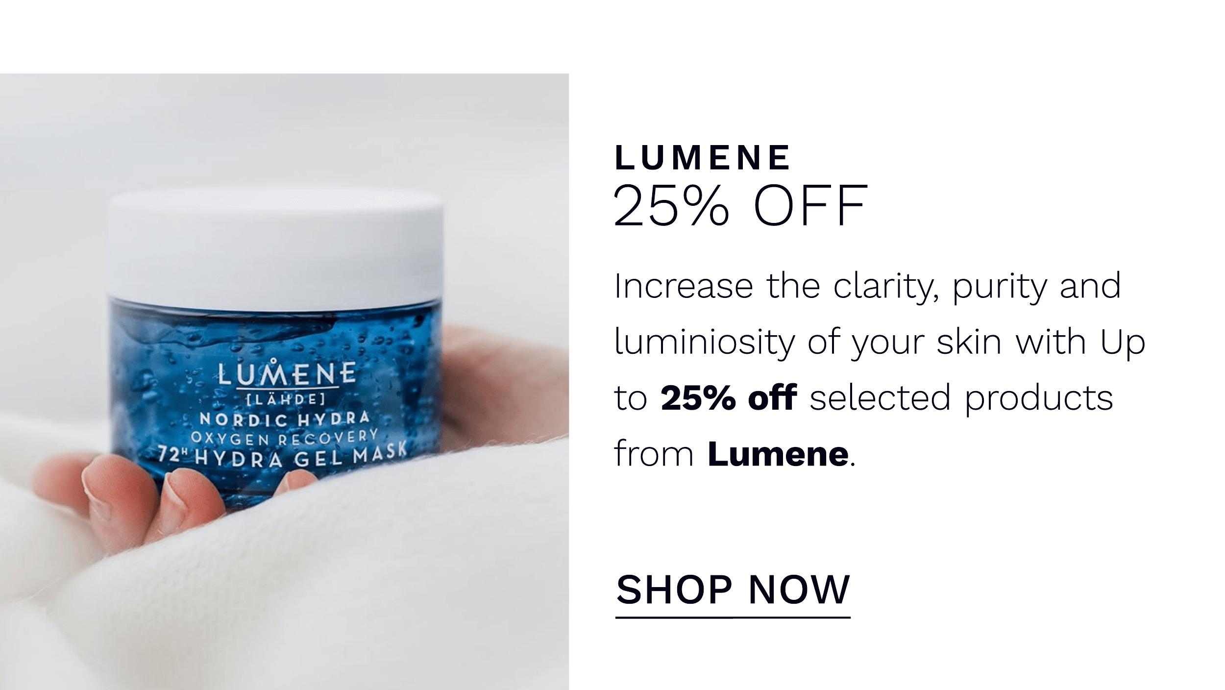 25 percent off LUMENE