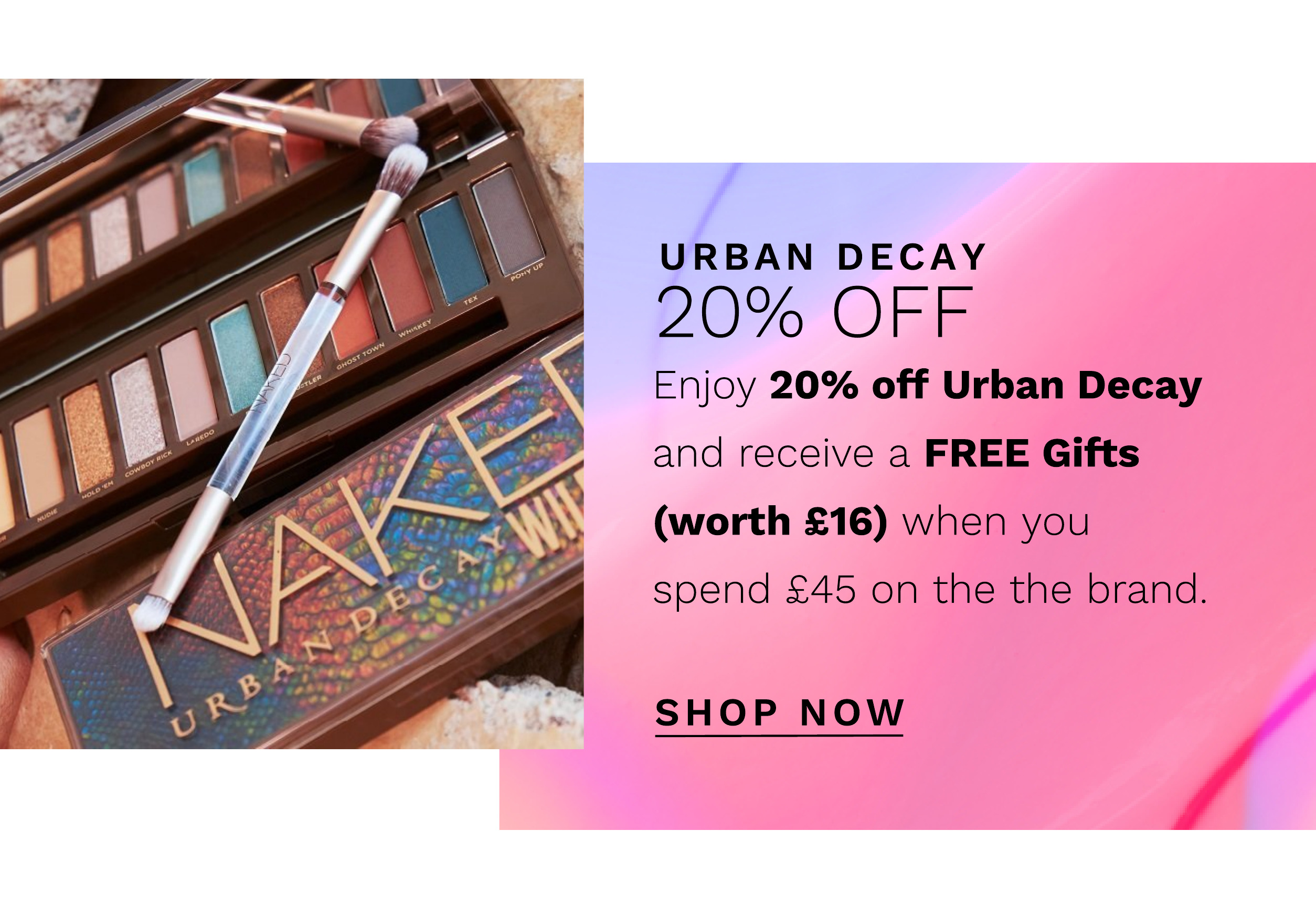 20 PERCENT OFF URBAN DECAY