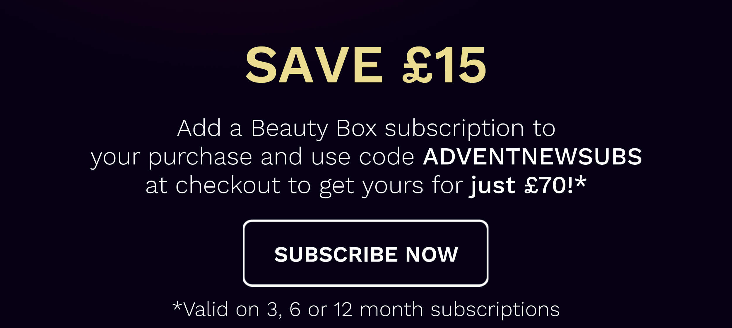 save 15 pounds when you purchase a subscription