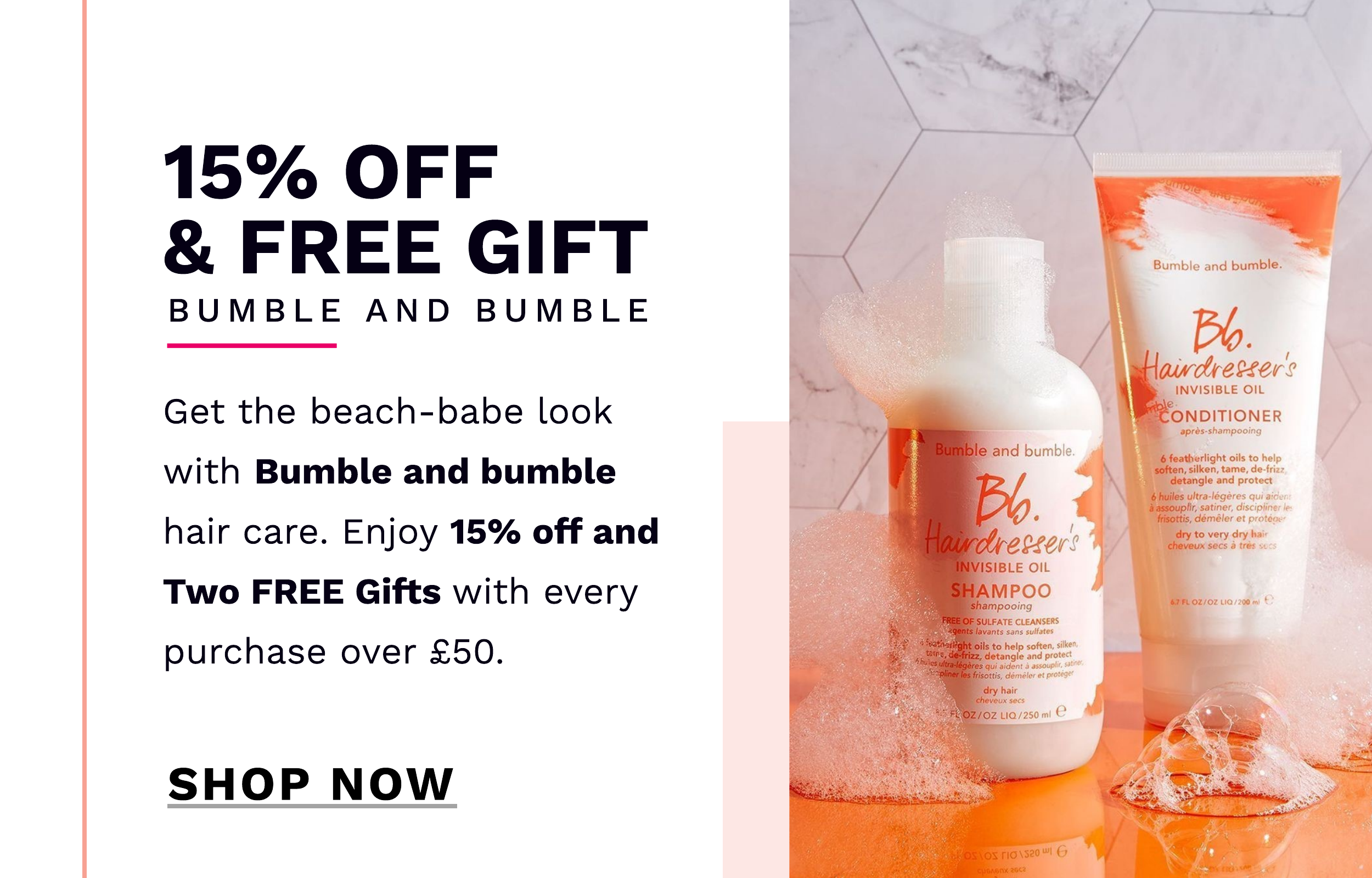 20 off bumble and bumble and free gift