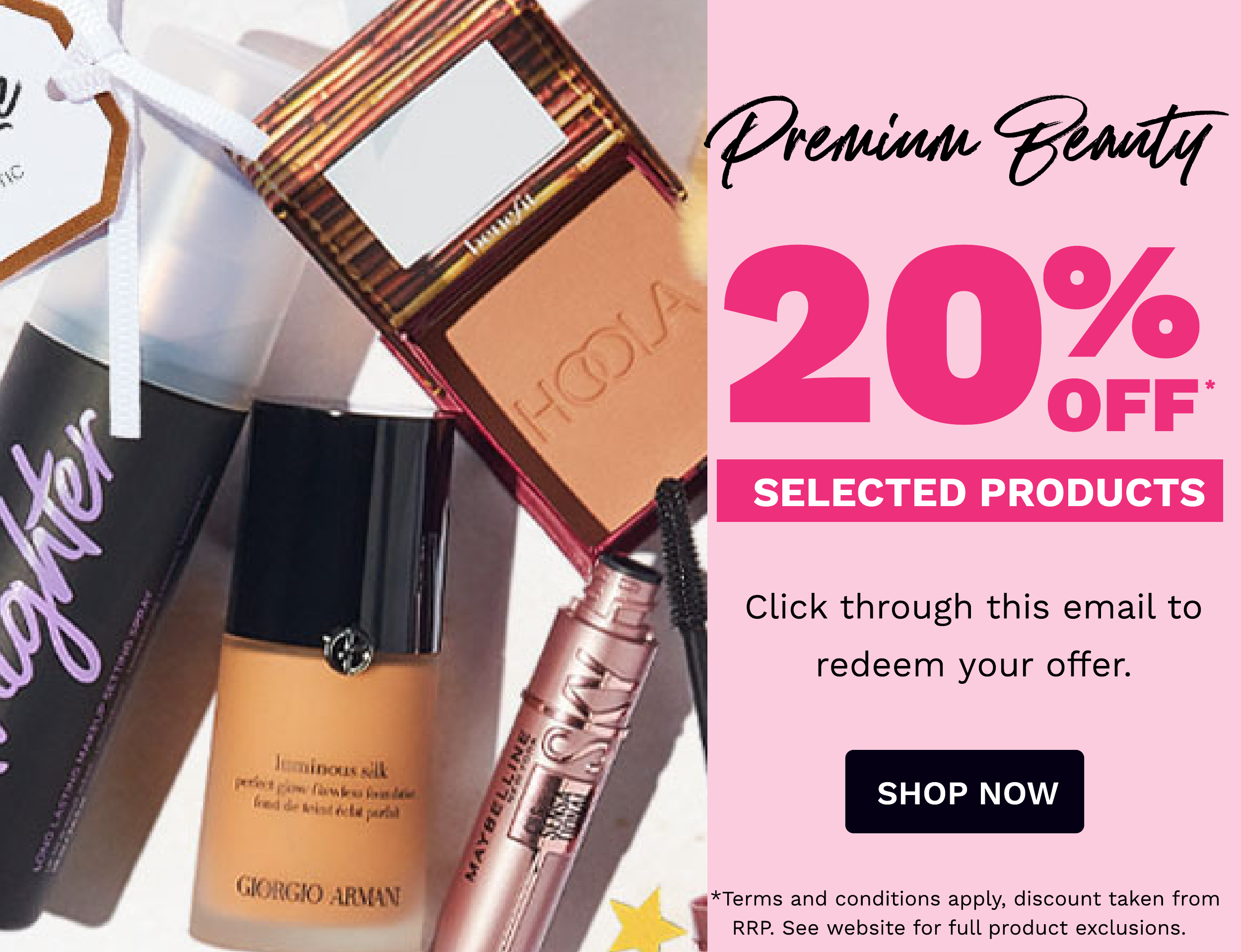 premium beauty 20 percent off