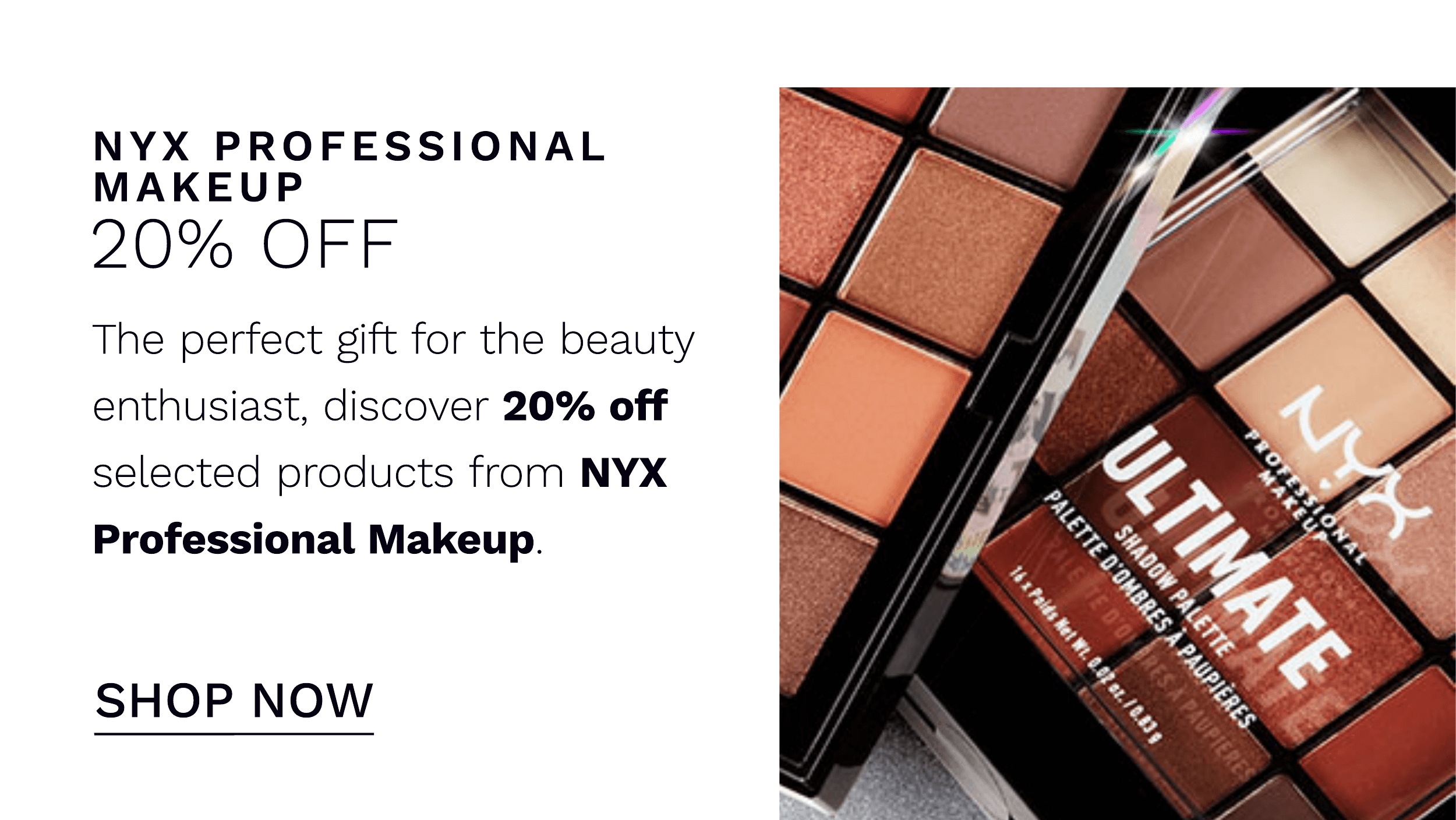 20 percent off NYX PROFESSIONAL