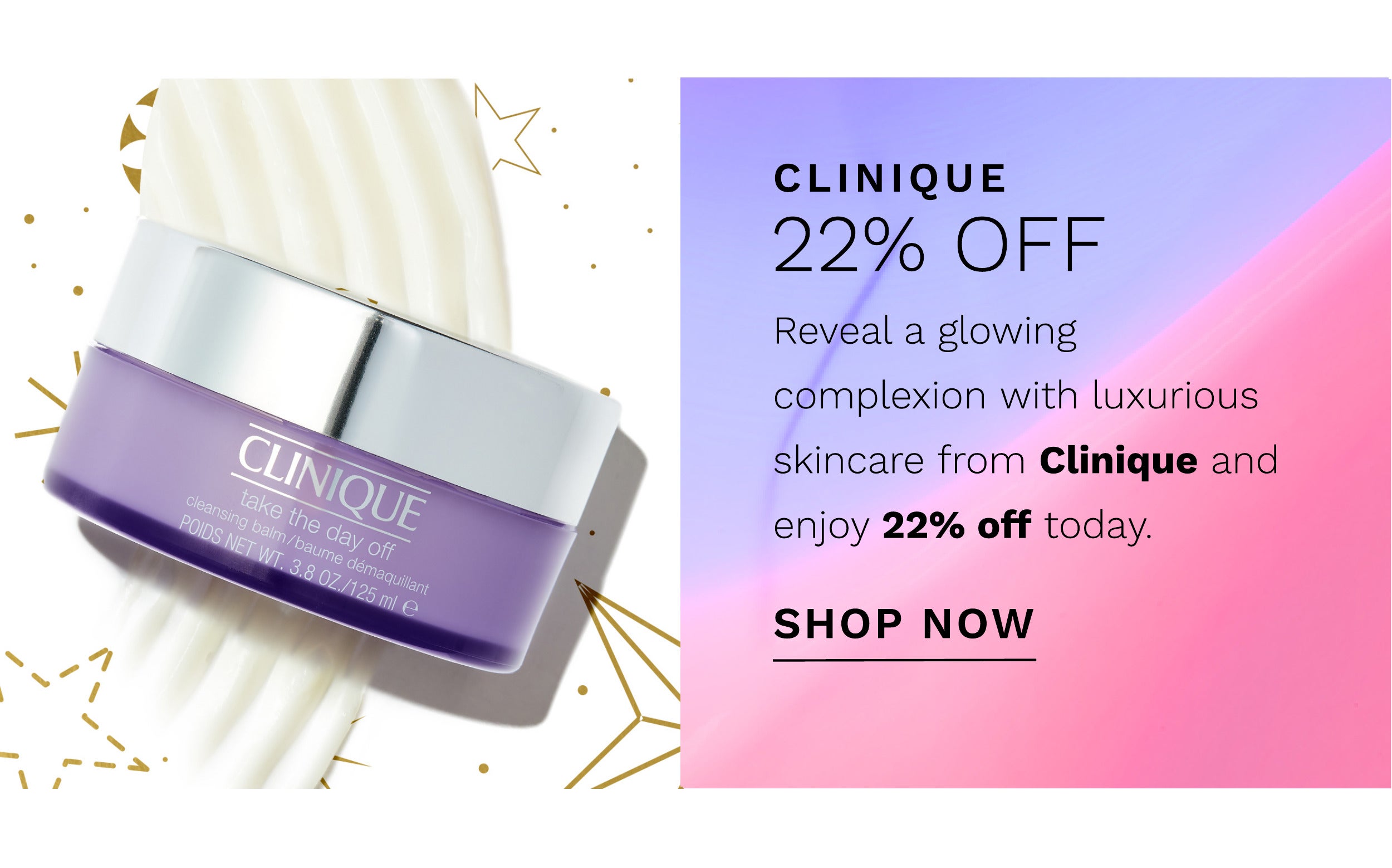 Clinique  22 percent off