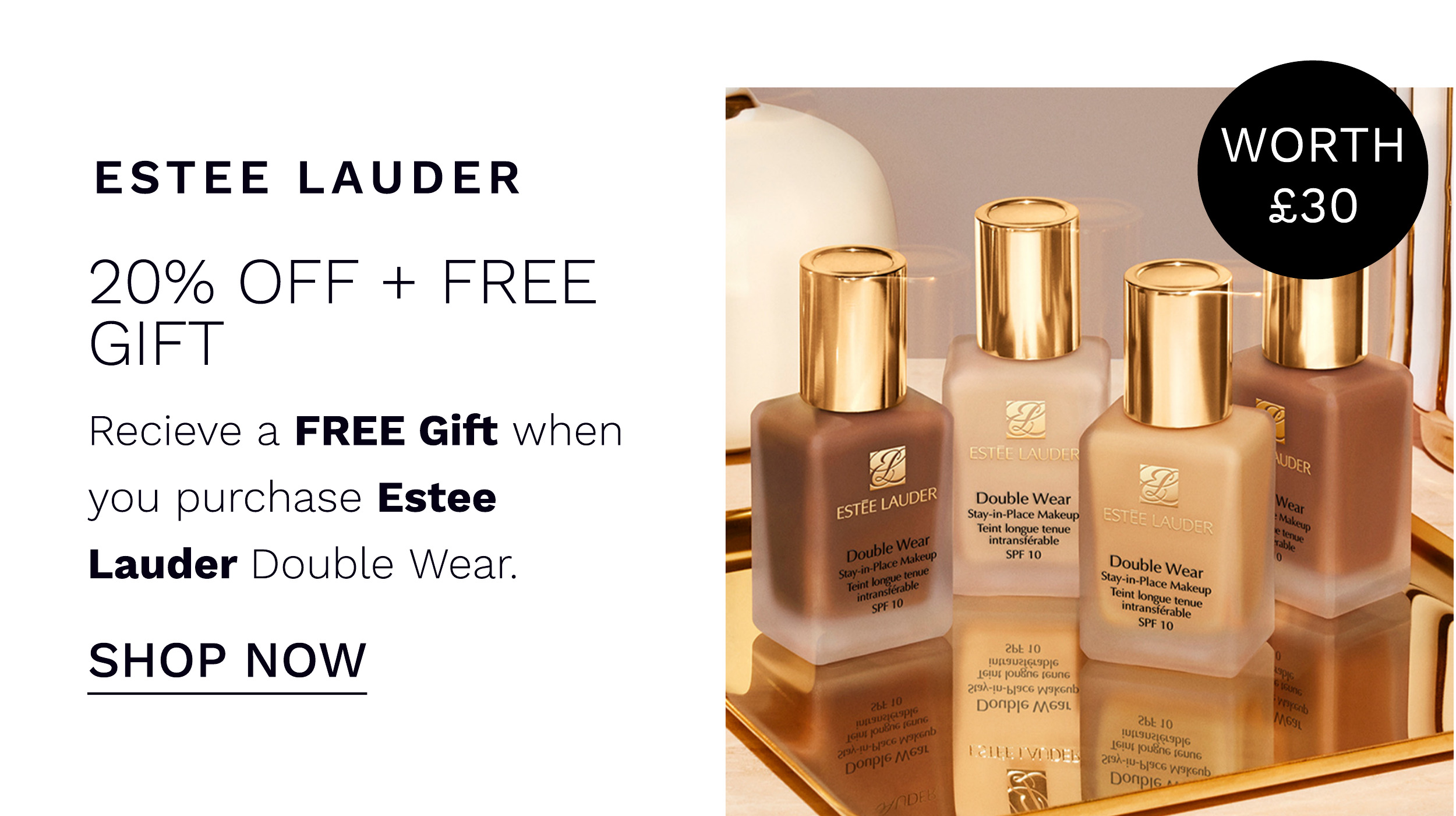 20 off Estee Lauder and free gift