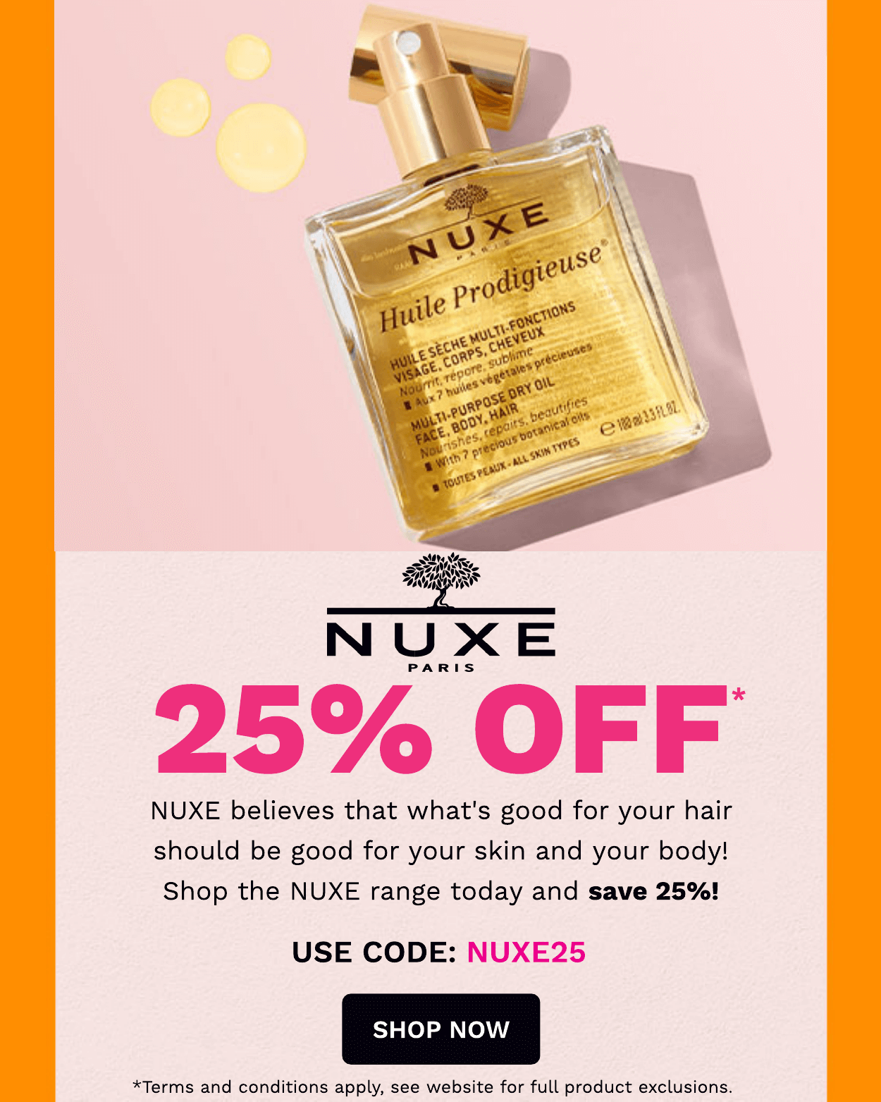 NUXE 25% OFF