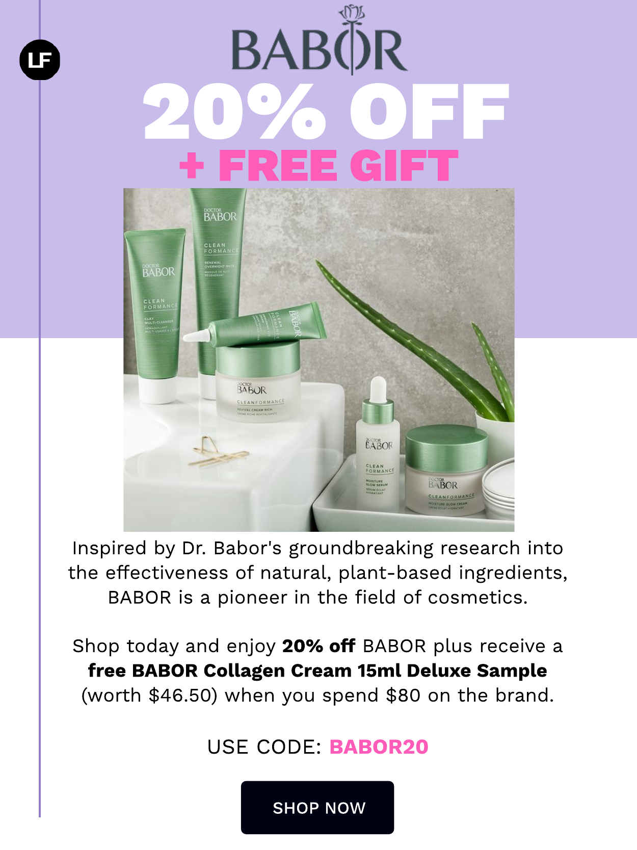 BABOR SAVE 20%