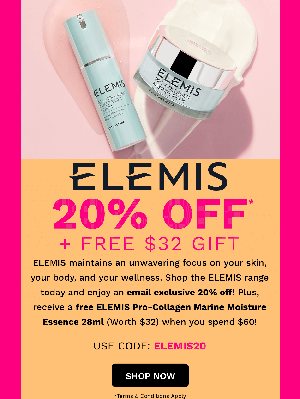 ELEMIS 20% OFF