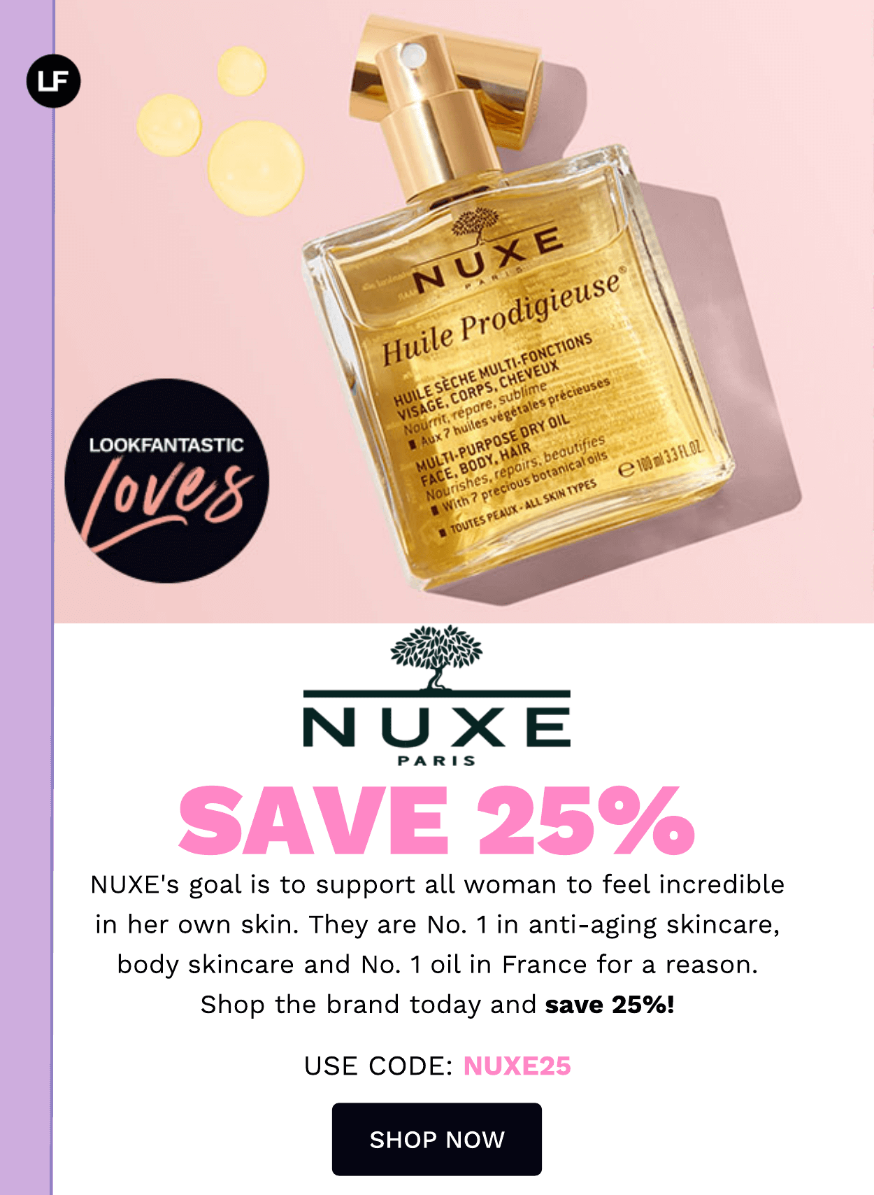 25% OFF NUXE