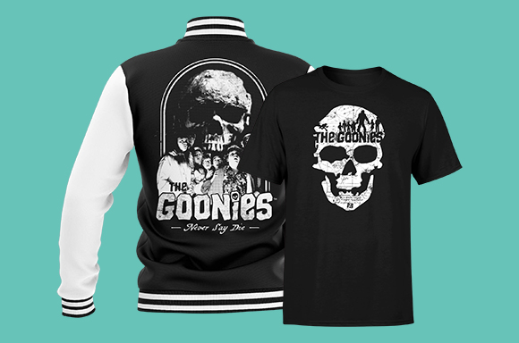 GOONIES T-SHIRT AND VARSITY JACKET